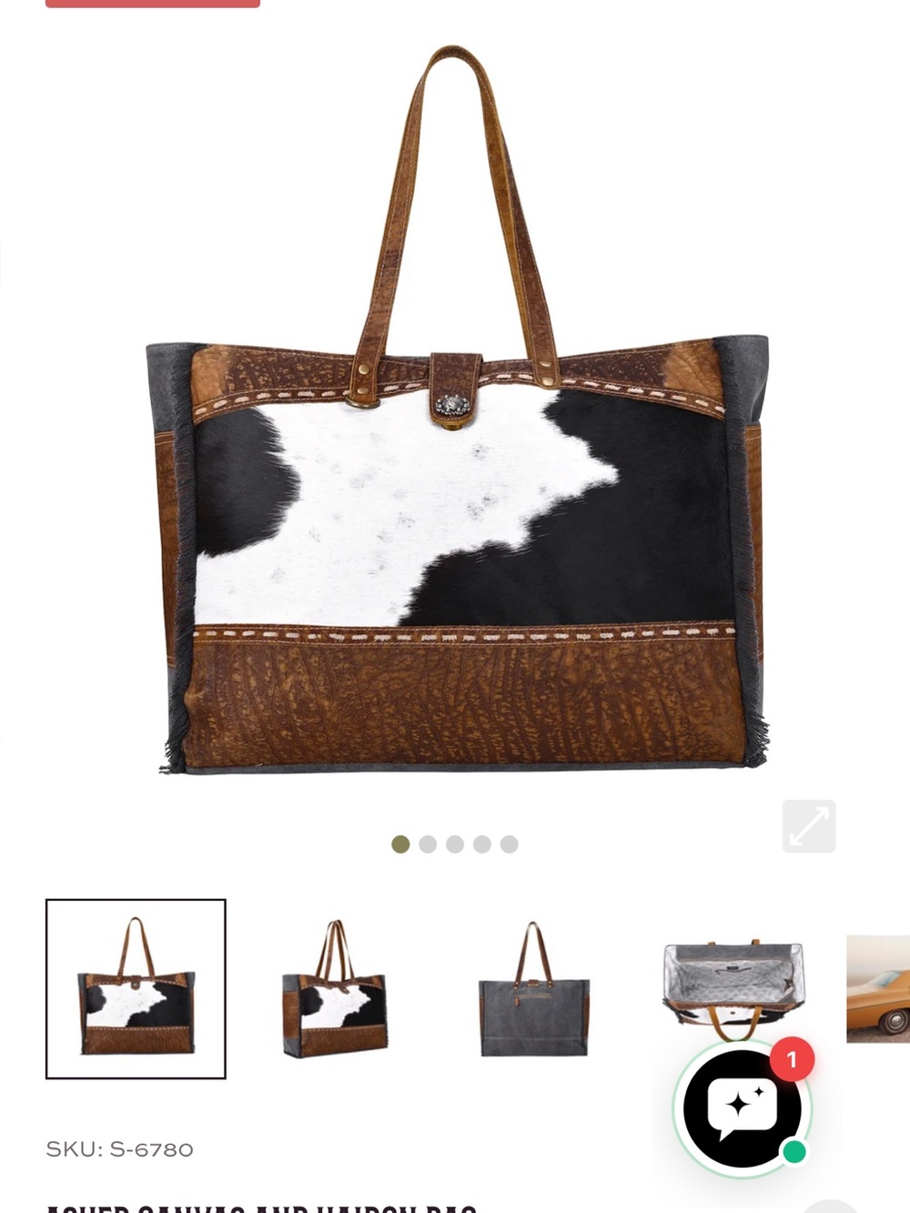 Myra Asher Canvas and Hairon bag